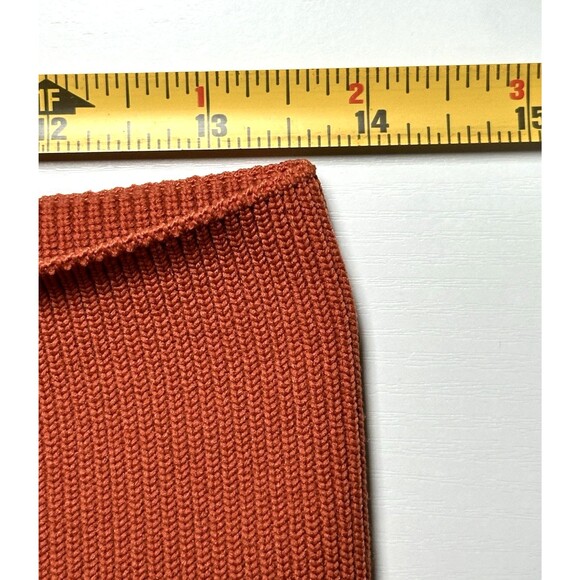 Nike Sportswear Chill Knit Sweater Flared Pants Women Medium Orange High-Waisted - Picture 6 of 12